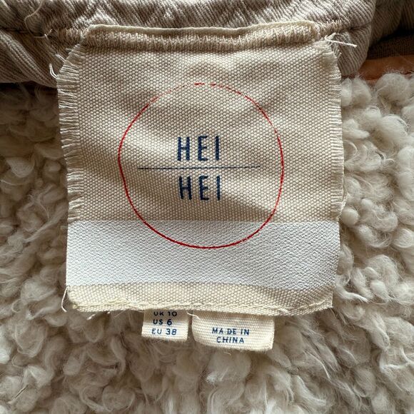 Anthropologie Hei Hei Lunan Anorak Hooded Jacket with Removable Sherpa Lining 6 - Picture 9 of 15